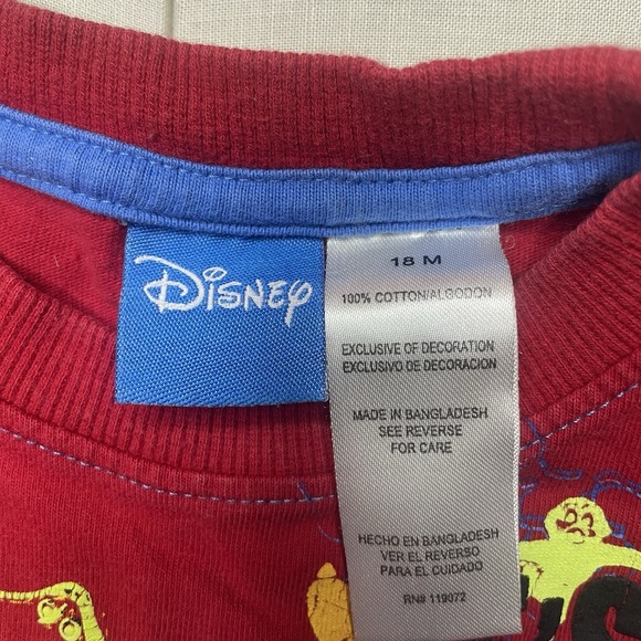 Boy 18M Clothing Bundle – Toy Story Rex Tee, Carter's Firetruck Shirt, Pants 4pc - Picture 7 of 16